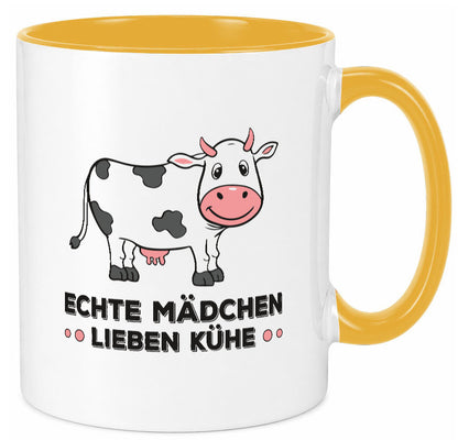 Echte mädchen lieben Kühe | Farm Farmer Bauer lustiger Spruch Geschenk Humor
