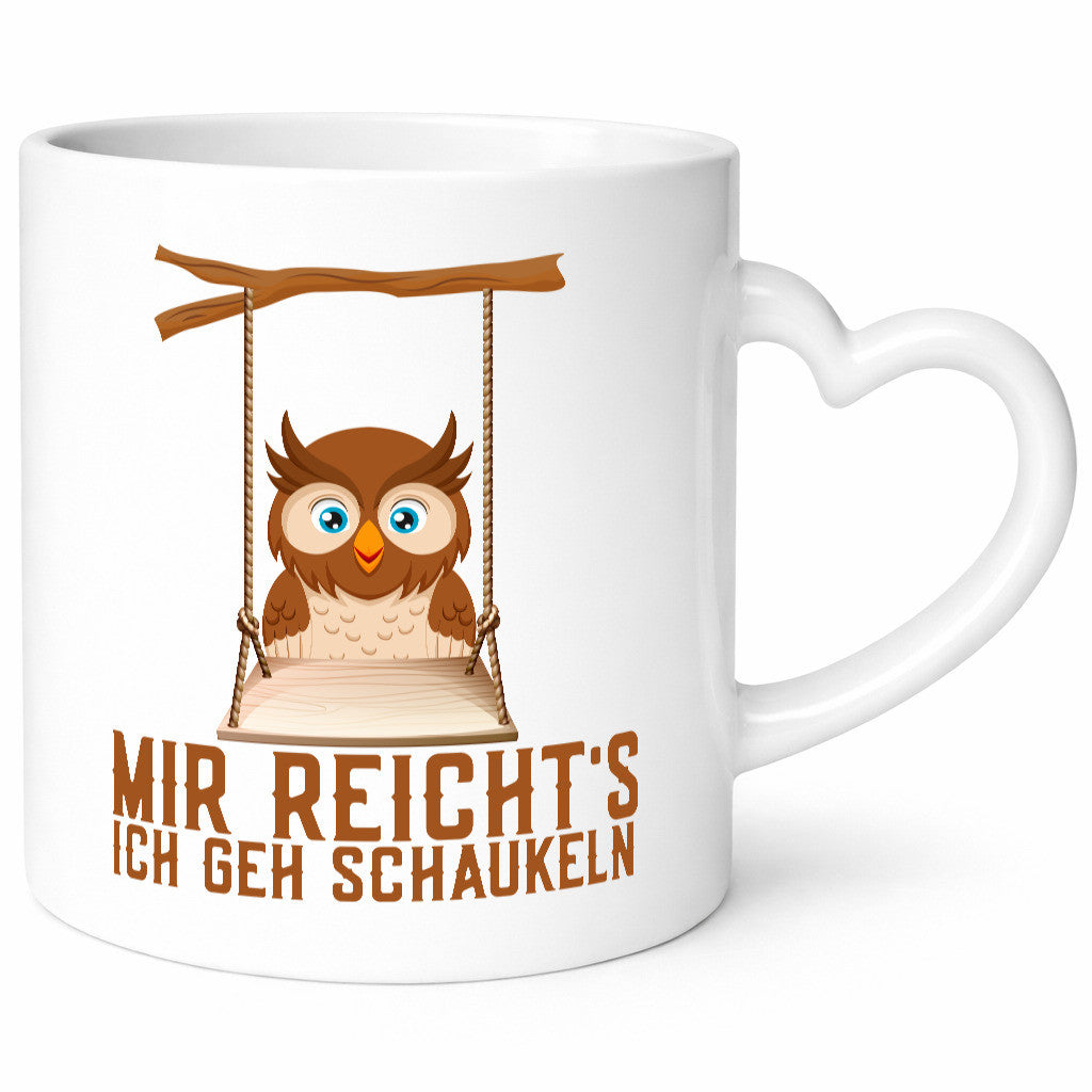 Mir reichts ich geh schaukeln | Eule Comic Arbeit Geschenkidee Kollegen Büro
