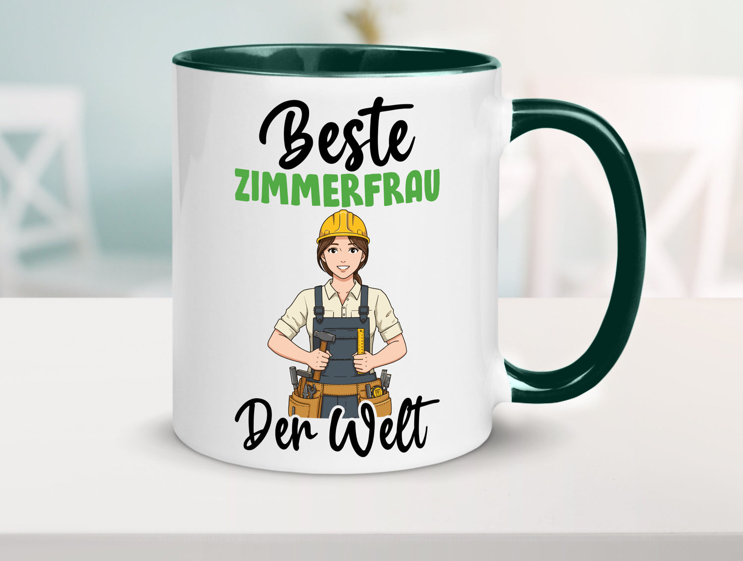 Beste Zimmerfrau| Holzbau | Handwerkerin v2 Geschenk Humor Geschenkidee