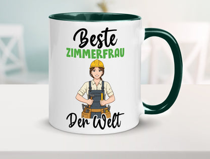 Beste Zimmerfrau| Holzbau | Handwerkerin v2 Geschenk Humor Geschenkidee
