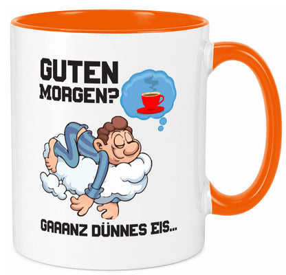Ganz dünnes Eis | Morgenmuffel Tasse Kaffeetrinker Geschenkidee Humor