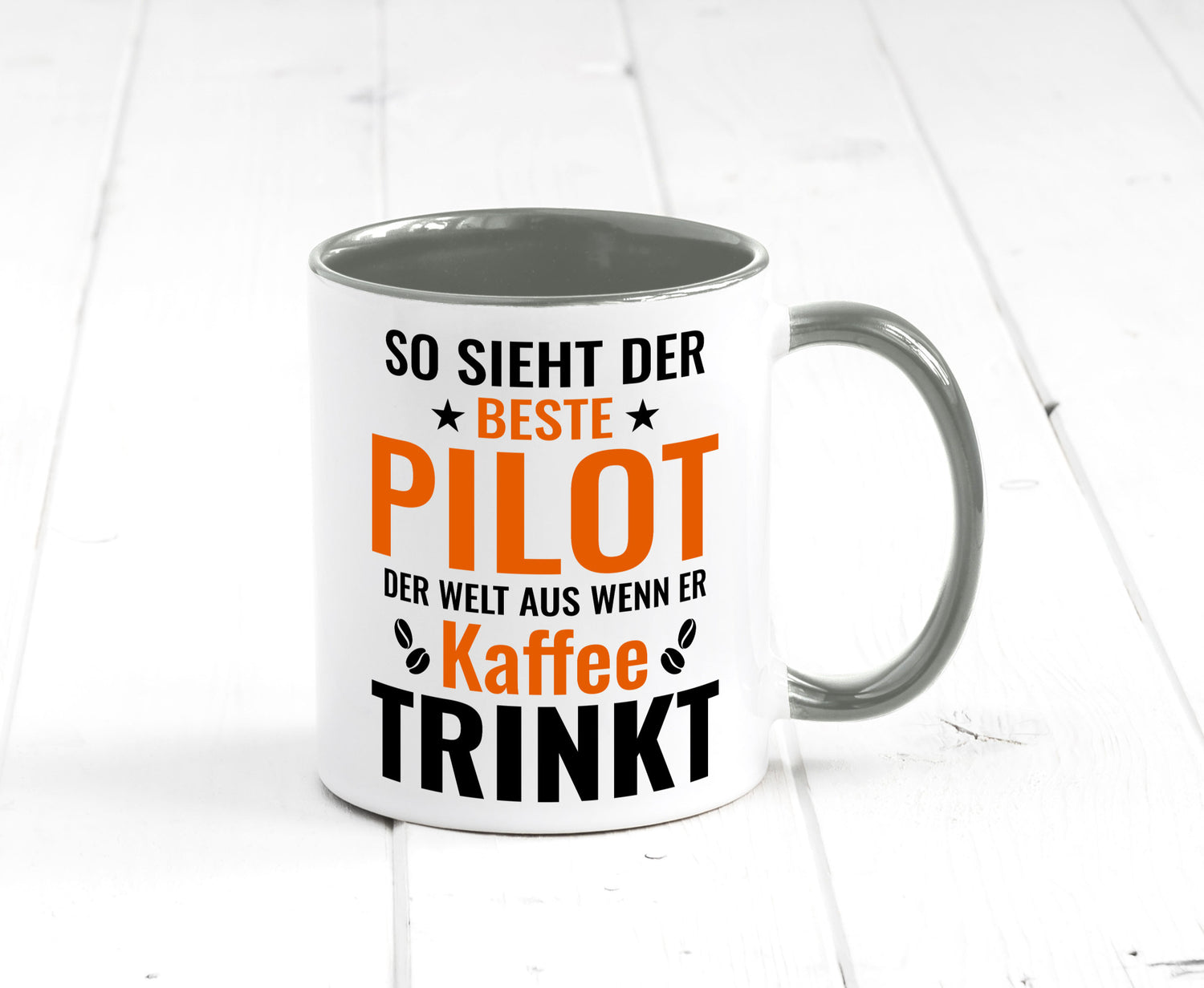 Kaffee trinkt: Pilot | Flugzeug Piloten lustiger Spruch Geschenk Humor