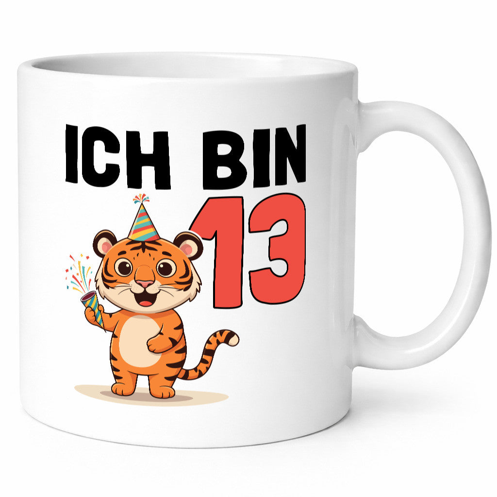 13. Geburtstag | 13 Jahre Tiger lustig Geschenkidee Geschenk Tasse