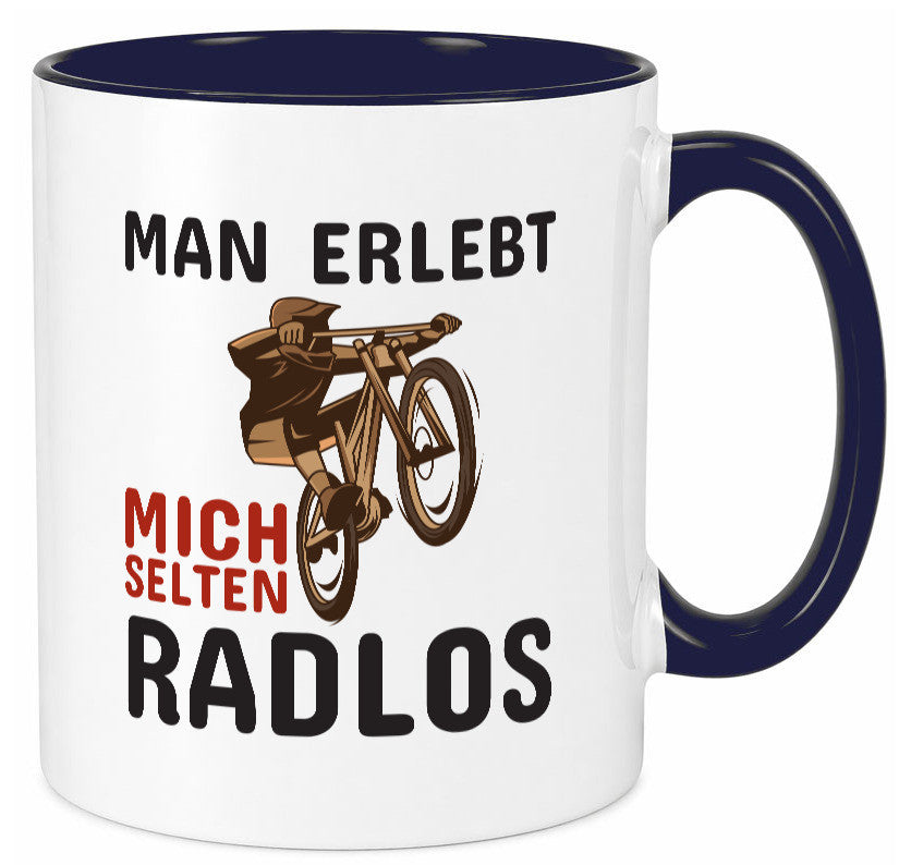 Selten Radlos | Spruchtasse Fahrrad Männer Humor lustiger Spruch Geschenk