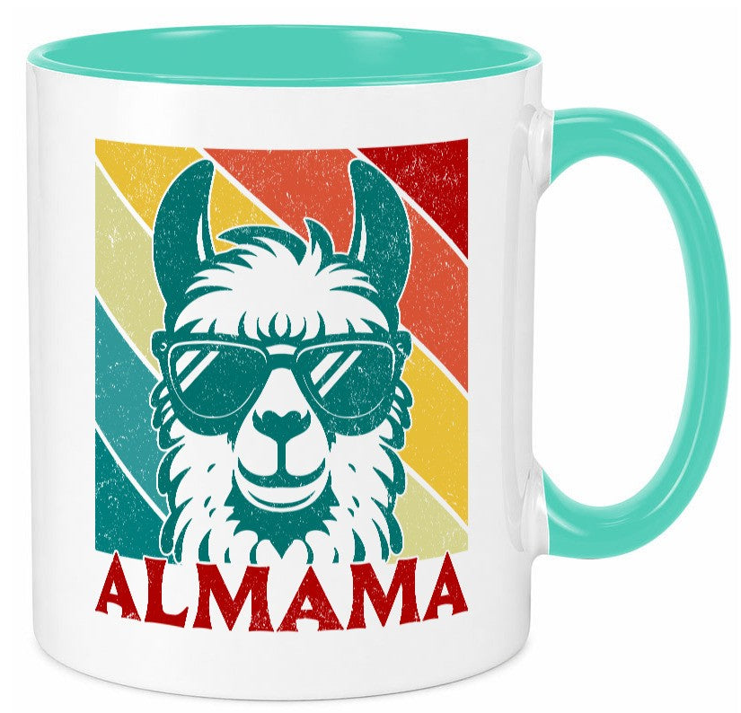 Almama | Lama Mutter Muttertag lustig Familie Geschenkidee Geschenk Tasse