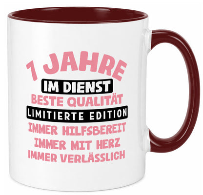 7 Jahre im Dienst | Jubiläum Arbeit v11 lustiger Spruch Geschenk Kollegen Büro