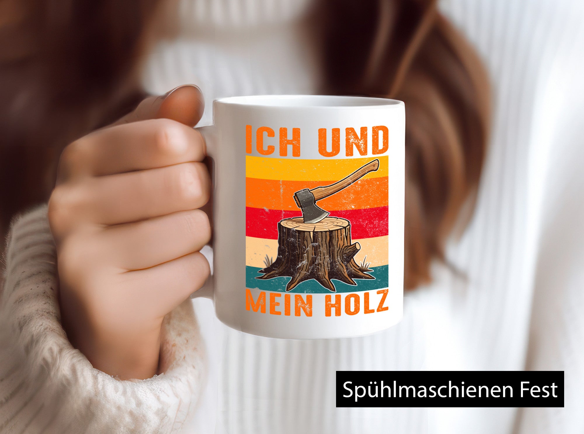 Ich und mein Holz | Hackebeil Brennholz Axt v2 Geschenk Humor Geschenkidee