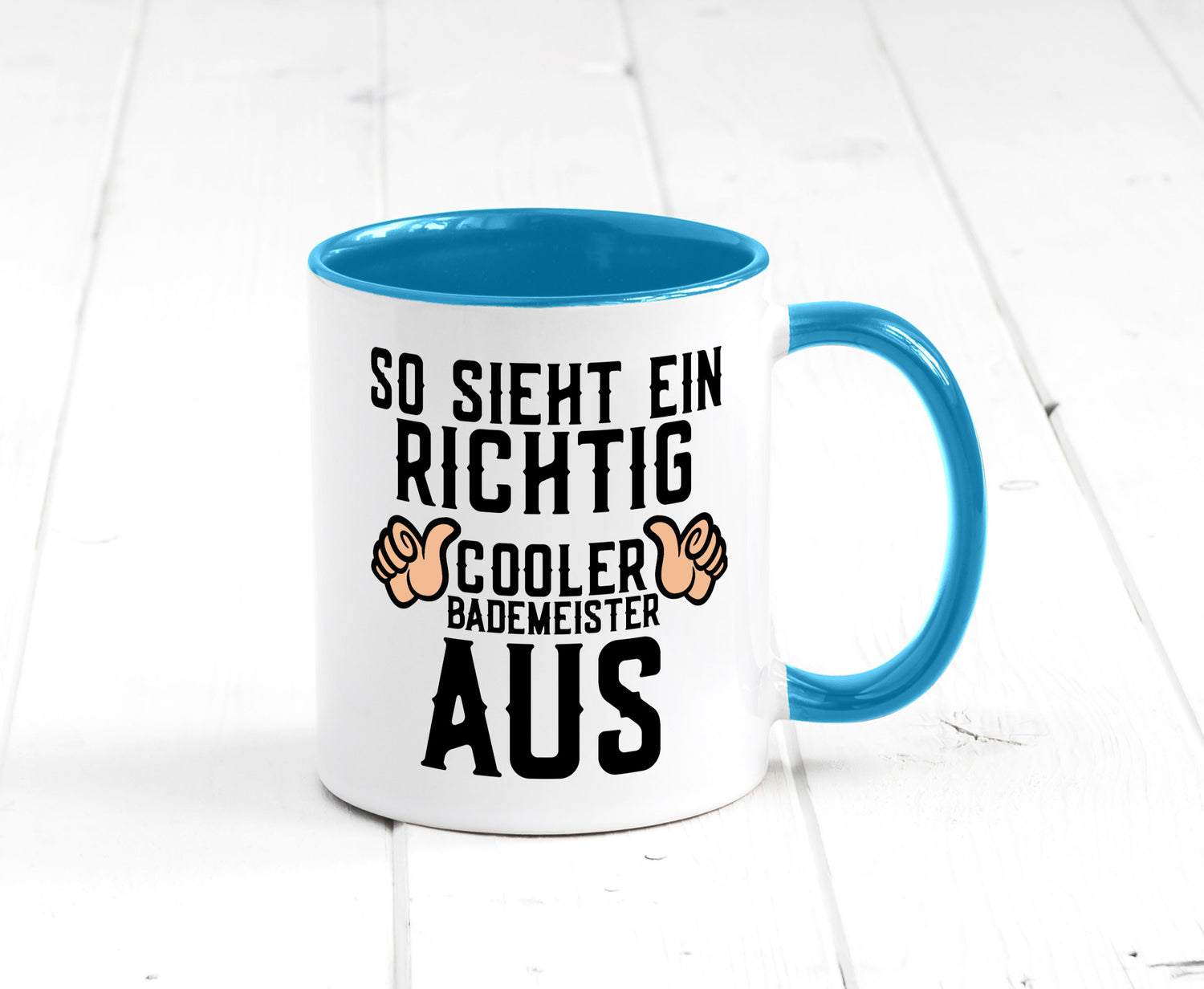 Richtig cooler Bademeister | Daumen hoch Schwimmbad lustig Humor Geschenkidee