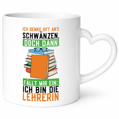 Ich denke oft ans schwänzen | Schule Lehrerin lustiger Spruch Geschenk Humor