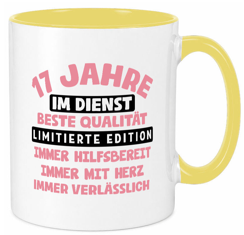 17 Jahre im Dienst | Jubiläum Arbeit v11 Humor Kollegen Büro Geschenkidee Tasse