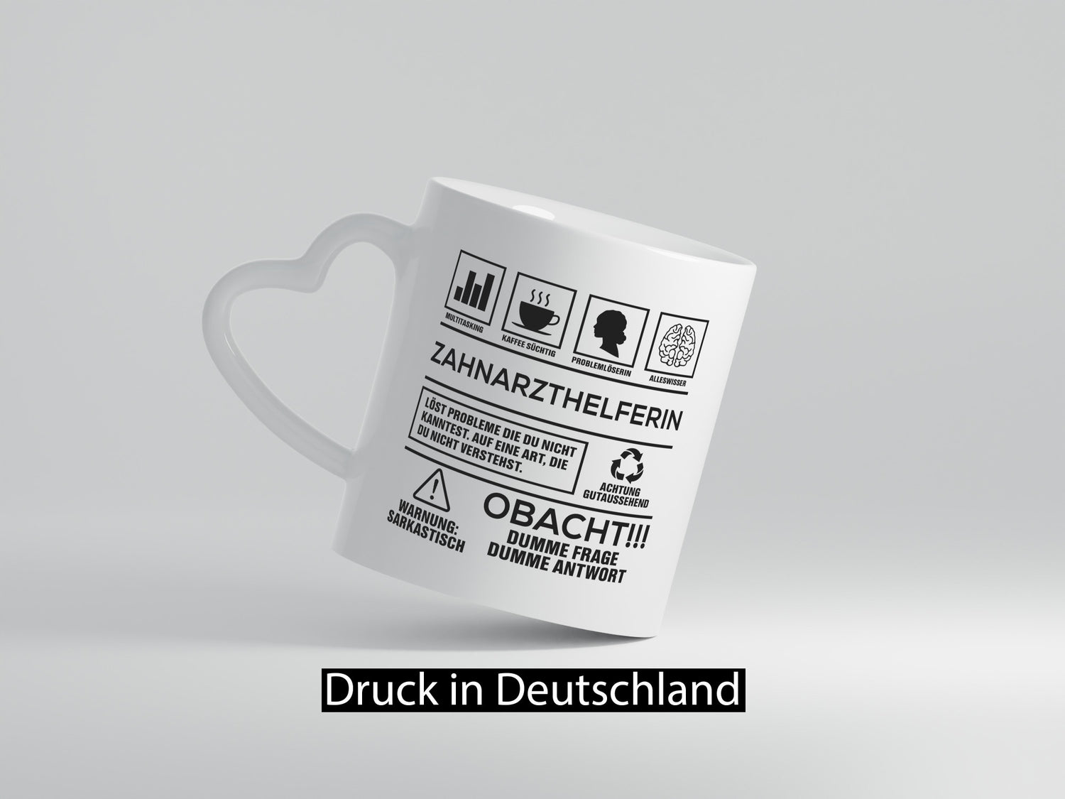 Achtung Probleme Zahnarzthelferin | Zahnmedizin Humor Geschenkidee Tasse