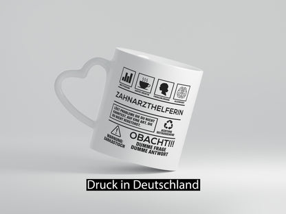 Achtung Probleme Zahnarzthelferin | Zahnmedizin Humor Geschenkidee Tasse