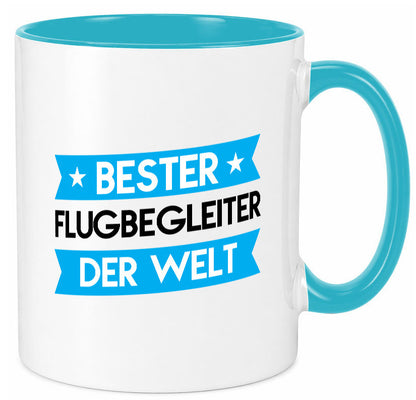 Bester Flugbegleiter | Steward Flughafen Humor Geschenkidee Tasse