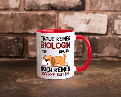 Traue keiner Biologin | Biologie Naturforscherin Geschenkidee Humor Tasse