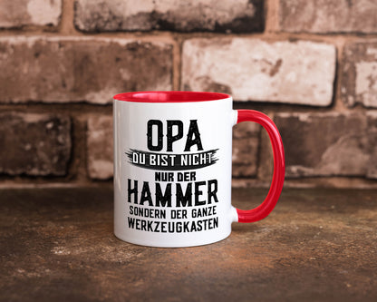Opa ist der Hammer | Großvater Tasse Werkzeugkasten lustig Familie Geschenkidee