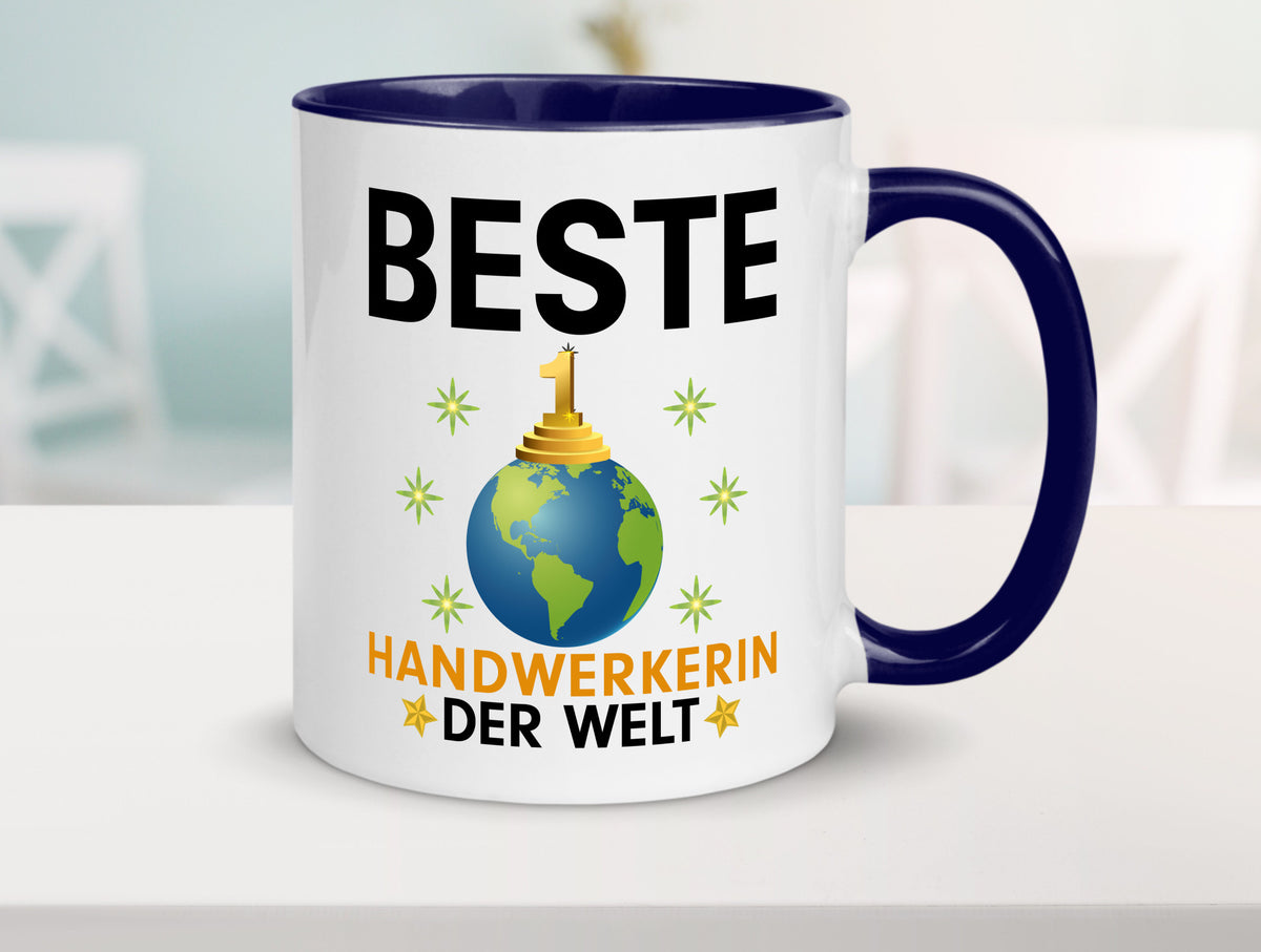 Welt Beste Handwerkerin | Handwerkerinnen lustiger Spruch Geschenk Humor Tasse