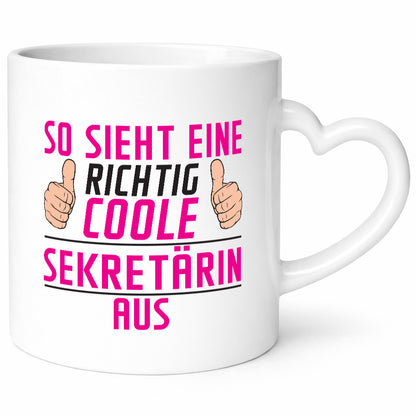 Richtig Coole Sekretärin | Büro Humor Arbeit Kollegen Geschenkidee Tasse