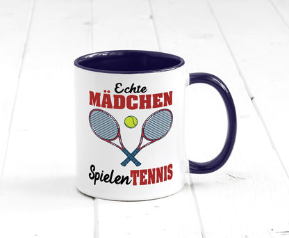 Echte Mädchen Spielen Tennis | Sport Geschenkidee Humor Tasse