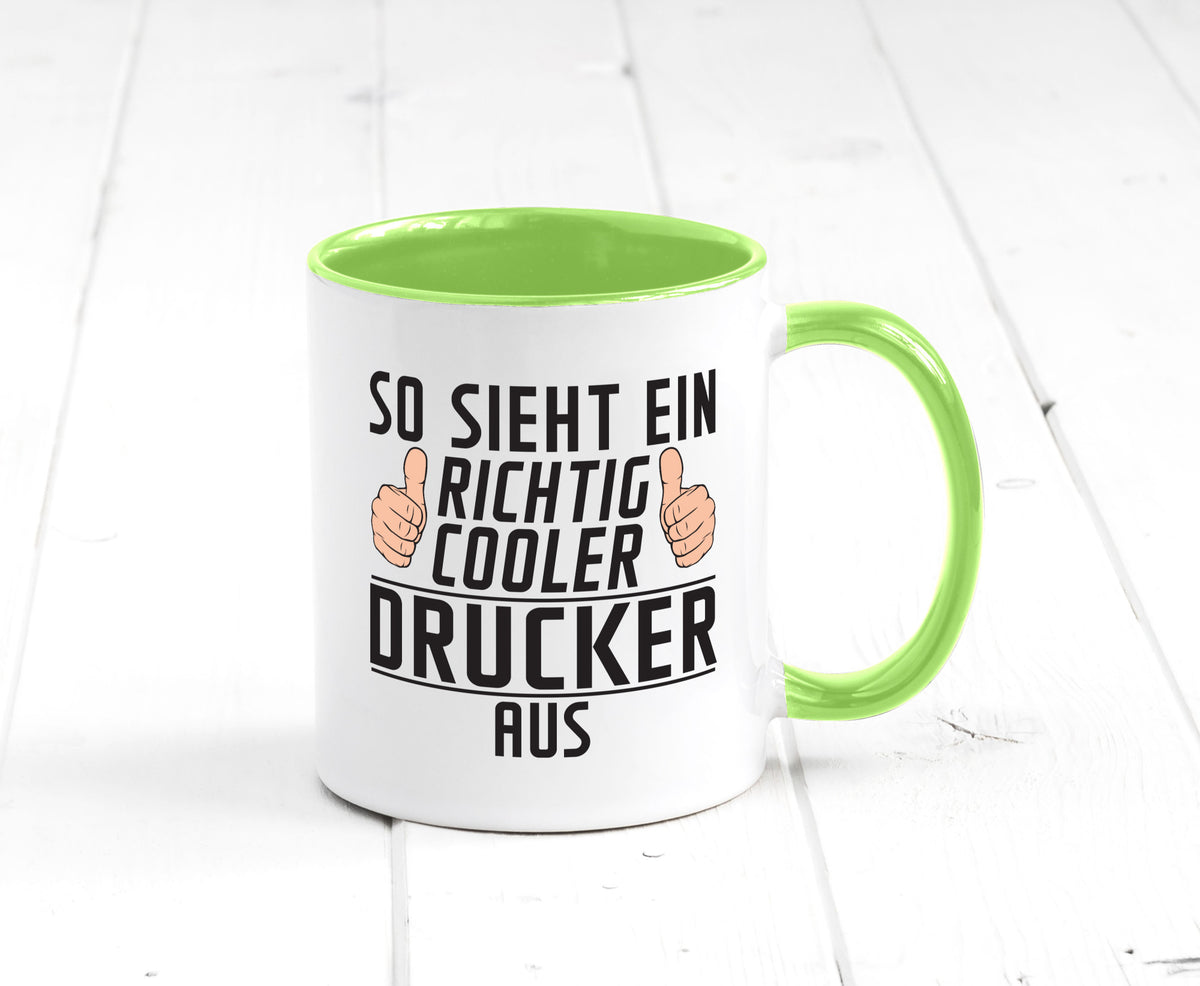 Richtig Cooler Drucker | Druckerei Print Medien Geschenk Humor Geschenkidee Tasse