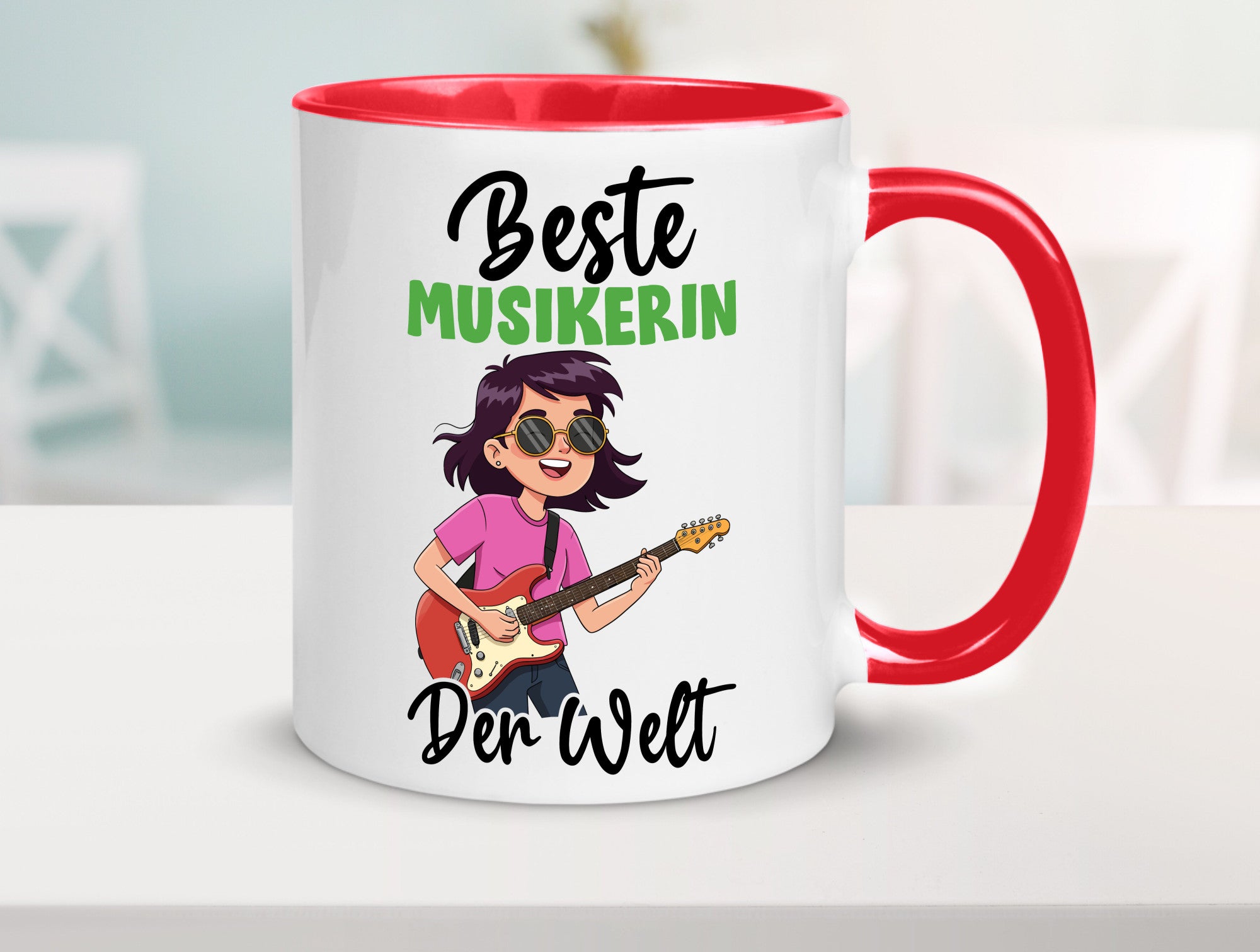 Beste Musikerin | Musik Musikantin v2 Geschenkidee Humor Tasse