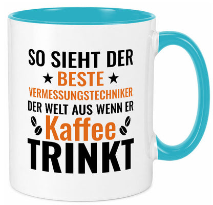 Kaffee trinkt: Vermessungstechniker | Techniker Geschenk Humor Geschenkidee