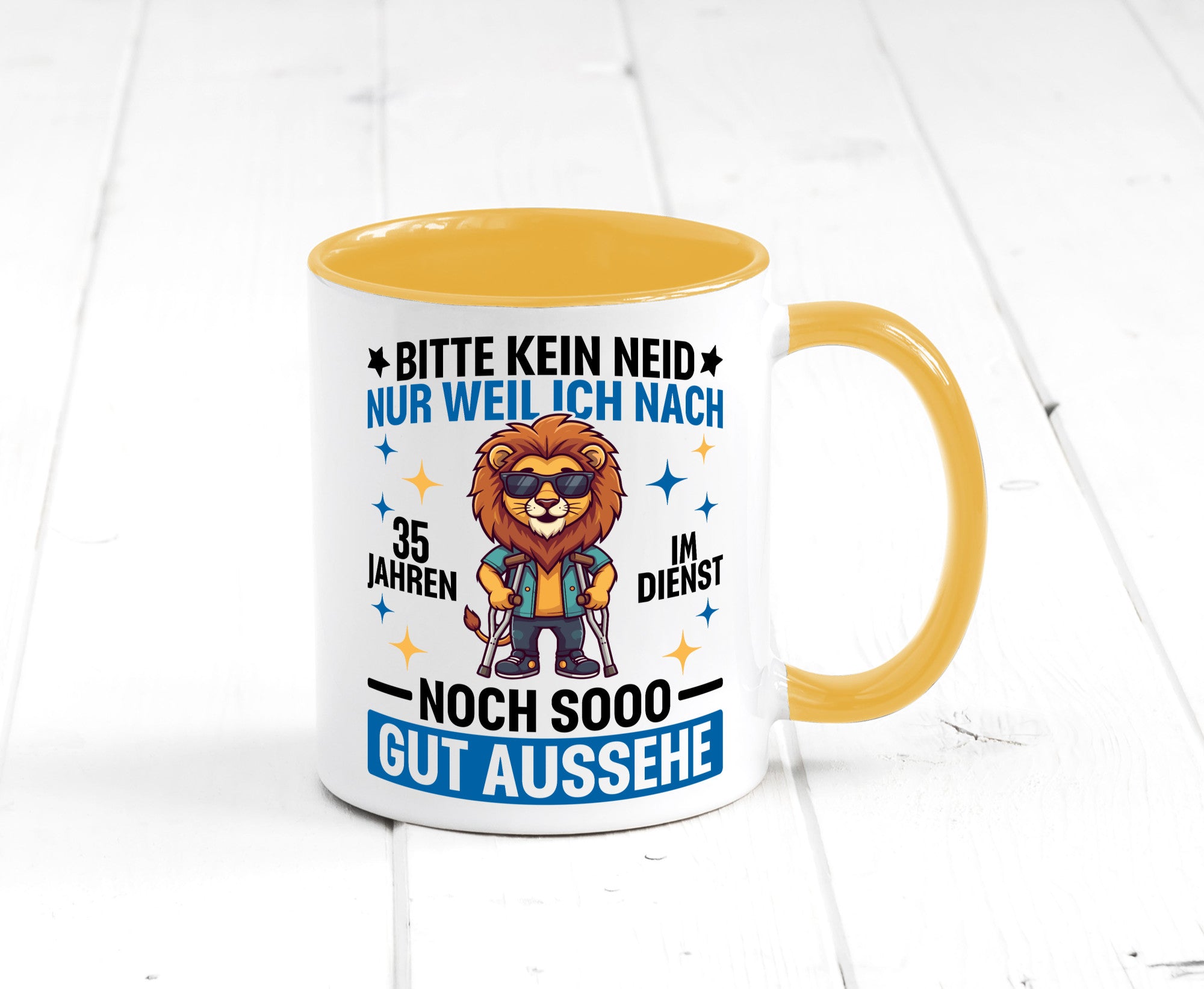 35 Jahre im Dienst | Arbeitsjubiläum Arbeit lustig Kollegen Büro Geschenk Tasse