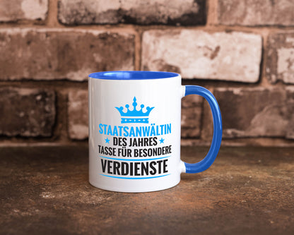 Besonderer Verdienst: Staatsanwältin | Anwältin lustiger Spruch Geschenk Humor