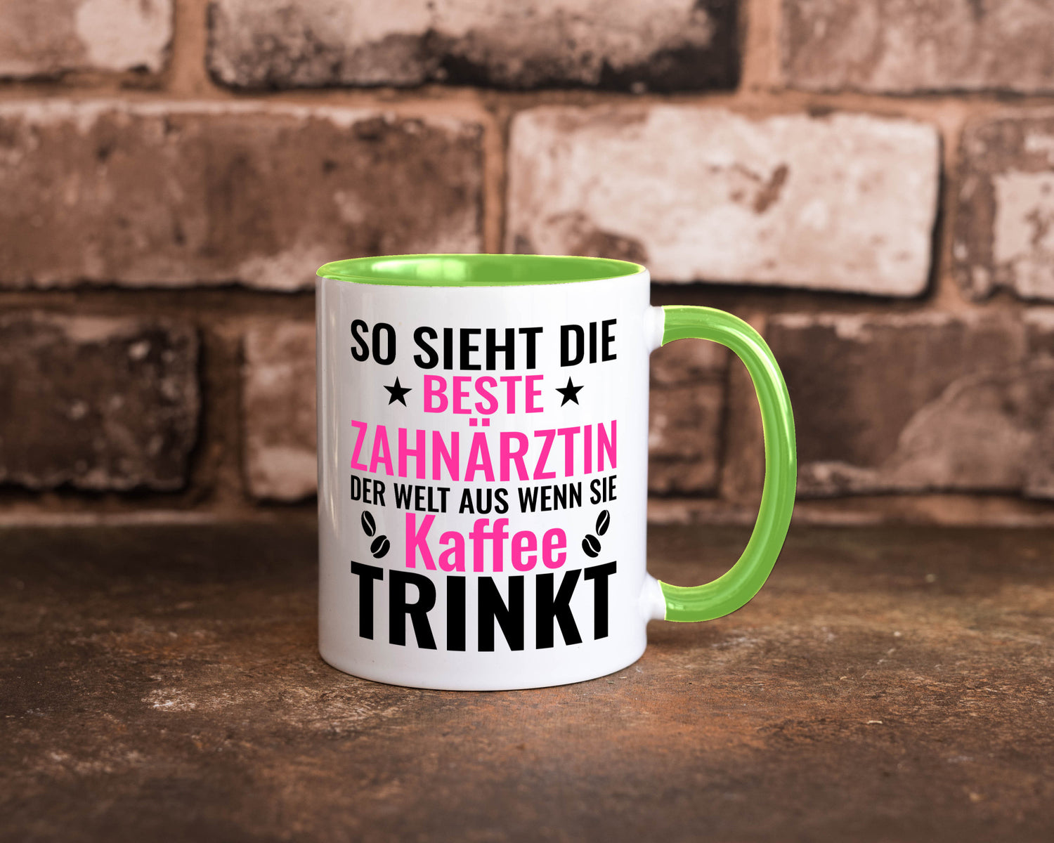 Kaffee trinkt: Zahnärztin | Zahnmedizin Beruf Geschenk Arbeit Kollegen Büro