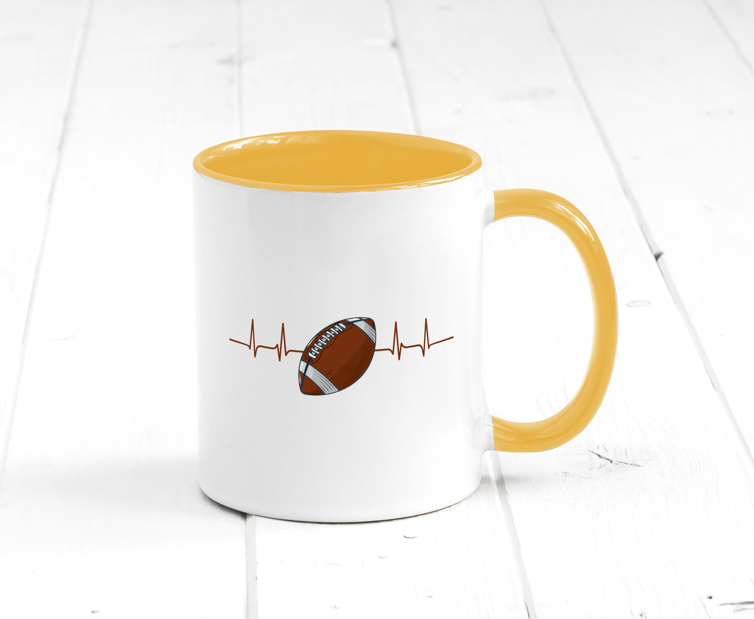 American Football Herzschlag | Footballer Superbowl Humor Geschenkidee Tasse