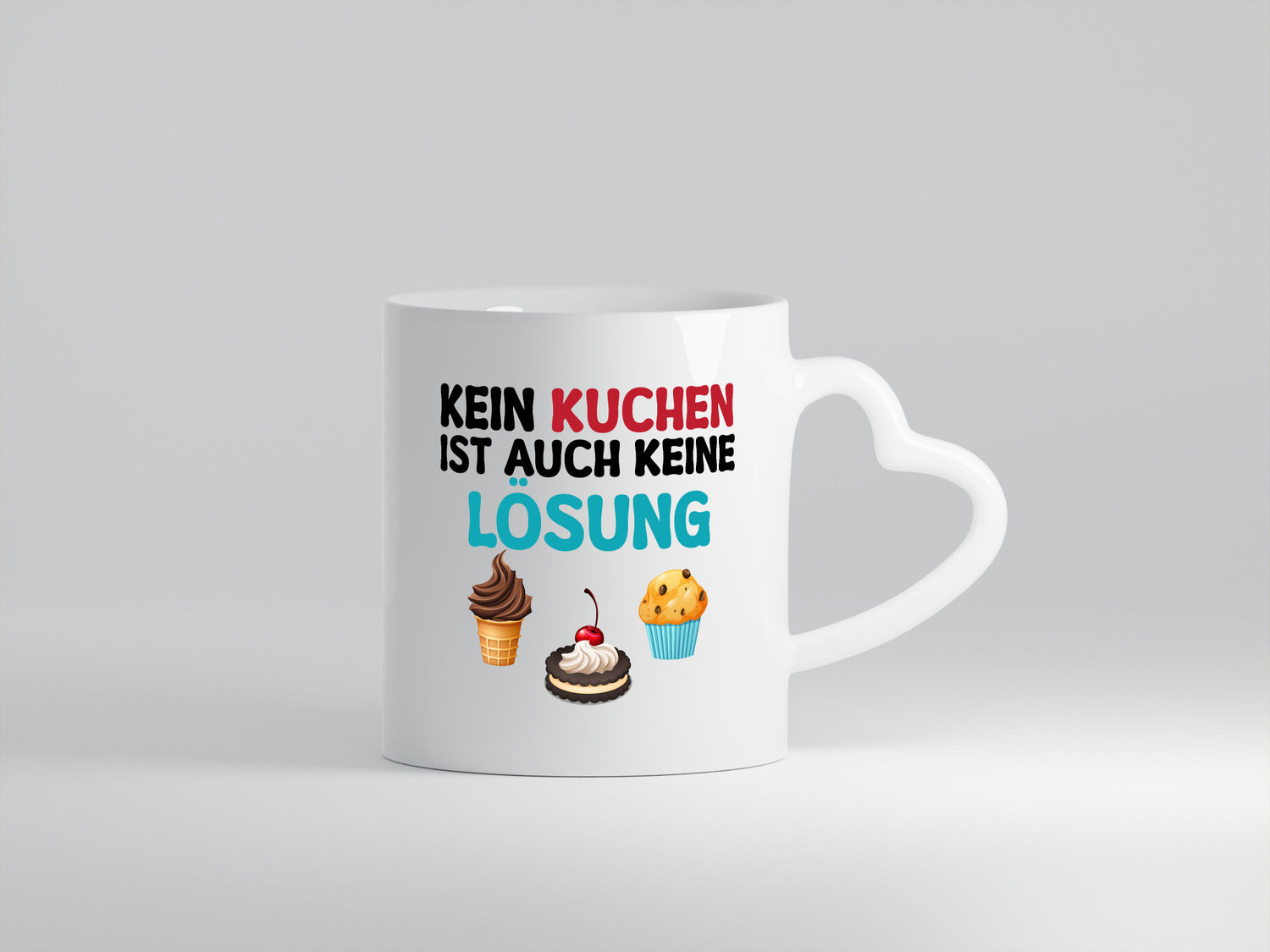 Kein Kuchen ist auch keine Lösung Geschenk Humor Geschenkidee lustiger Spruch