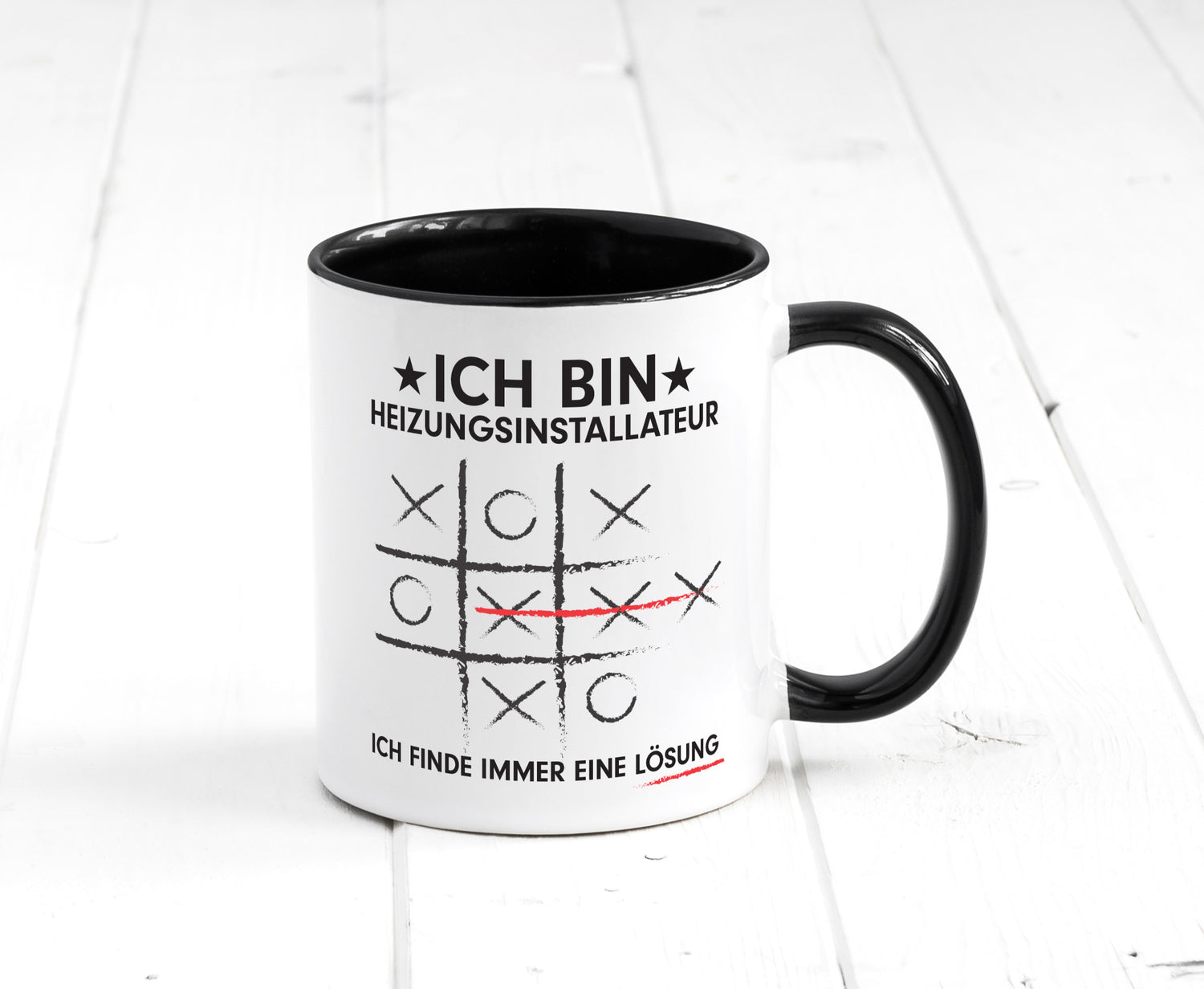 Löse Probleme: Heizungsinstallateur | Heizungsbauer Humor Geschenkidee Tasse