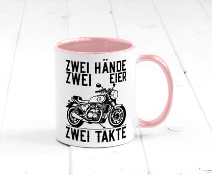 Zwei Hände | Zweitaktmotor Motorrad Moped Biker Geschenkidee Humor Tasse