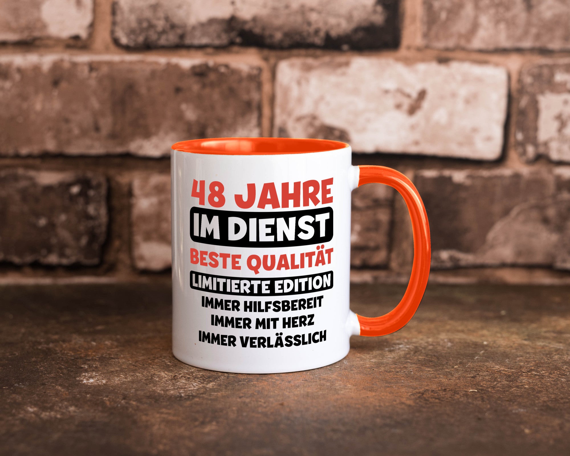 48 Jahre im Dienst | Jubiläum Arbeit v3 Humor Kollegen Büro Geschenkidee Tasse