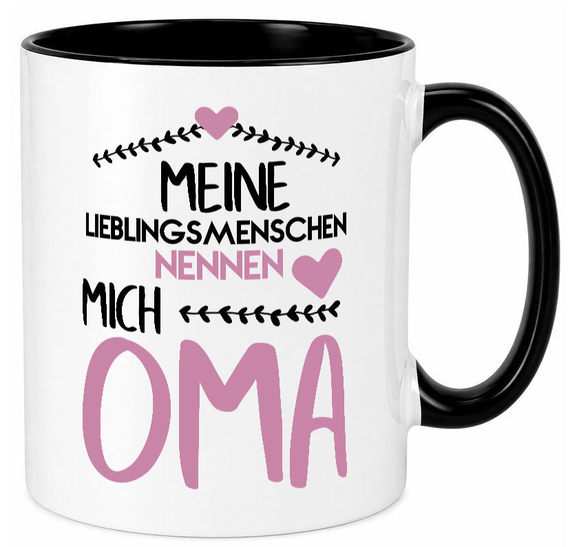 Oma Tasse | Lieblingsmenschen Großmutter Herzen lustiger Spruch Geschenk