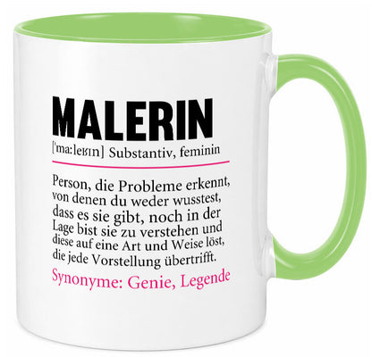 Malerin | Spruch Beruf lustig Malerinnen Humor Arbeit Kollegen Büro