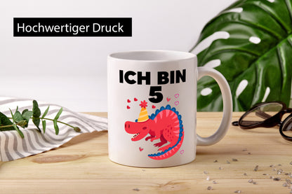 5. Geburtstag | Dino Dinosaurier 5 Jahre lustiger Spruch Geschenk Geschenkidee