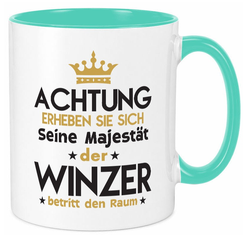 Seine Majestät Winzer | Weinbauer Wein lustiger Spruch Geschenk Humor Tasse