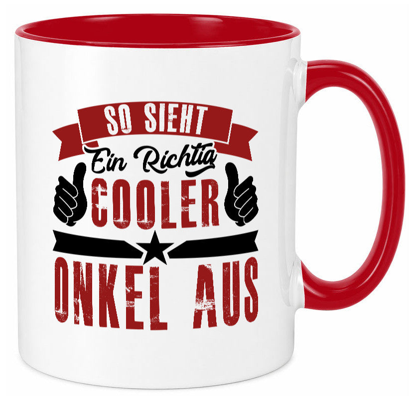 So sieht ein richtig cooler Onkel aus | lustig Humor Geschenkidee Geschenk Tasse