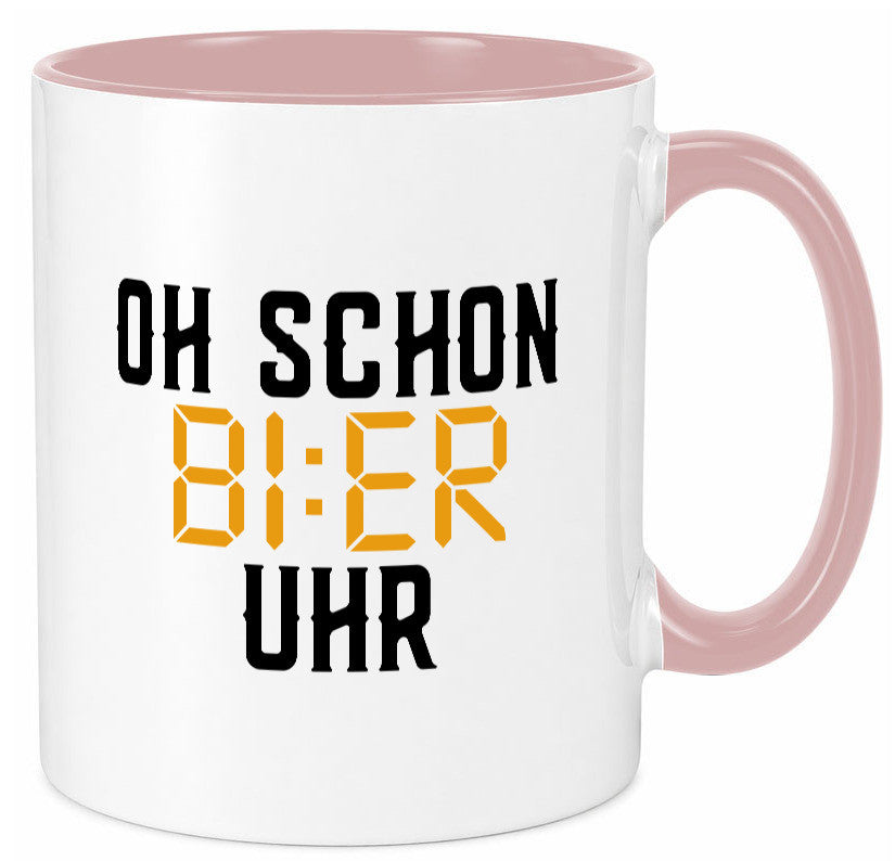 Oh schon Bier Uhr | Biertrinker Party Feiern Pils Humor Geschenkidee Tasse