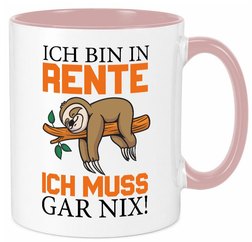 Ich bin in Rente lustig Humor Geschenkidee Geschenk Tasse