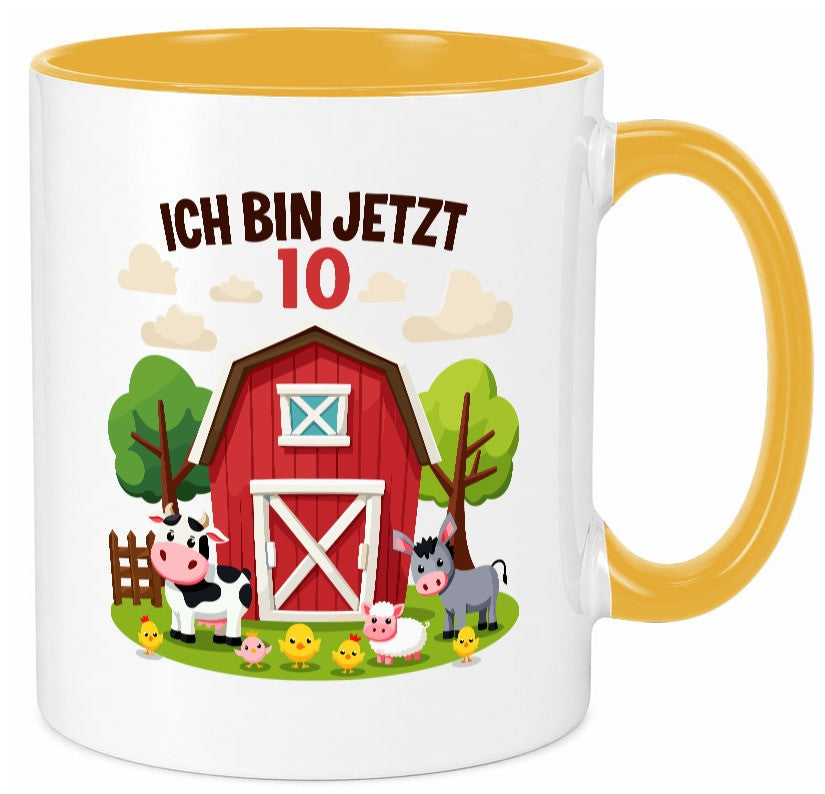 10. Geburtstag | 9 Jahre Bauernhof und Tiere Geschenk Geschenkidee lustiger Tasse