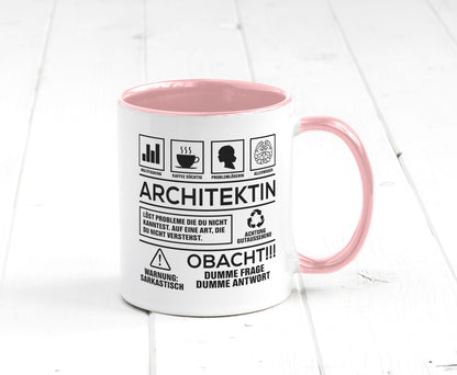 Achtung Probleme Architektin | Architektur Büro lustig Arbeit Kollegen Geschenk