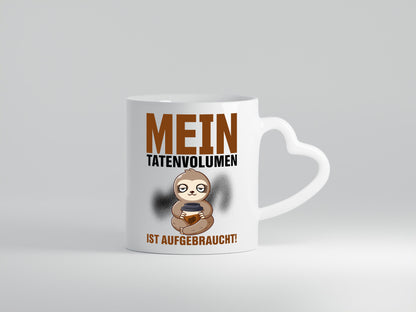 Mein Tatenvolumen ist aufgebraucht | Büro Guten Morgen Geschenkidee Arbeit