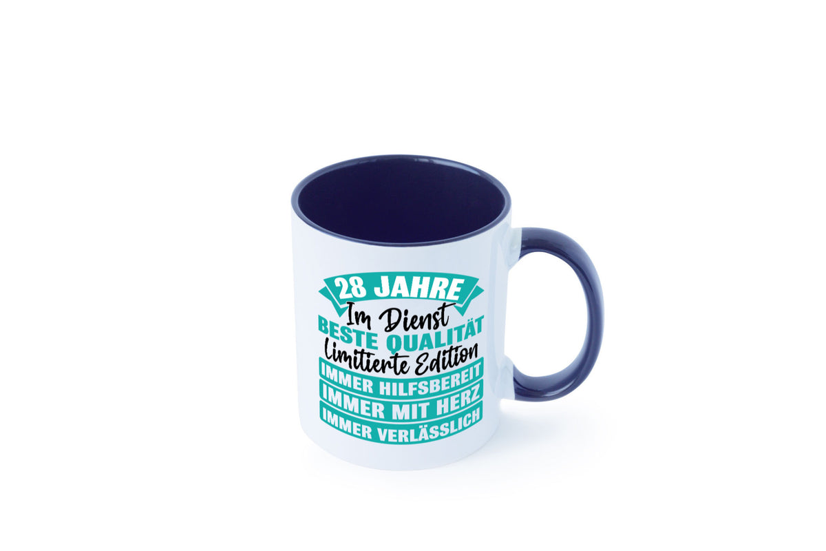 28 Jahre im Dienst | Jubiläum Arbeit lustig Kollegen Büro Geschenk Tasse
