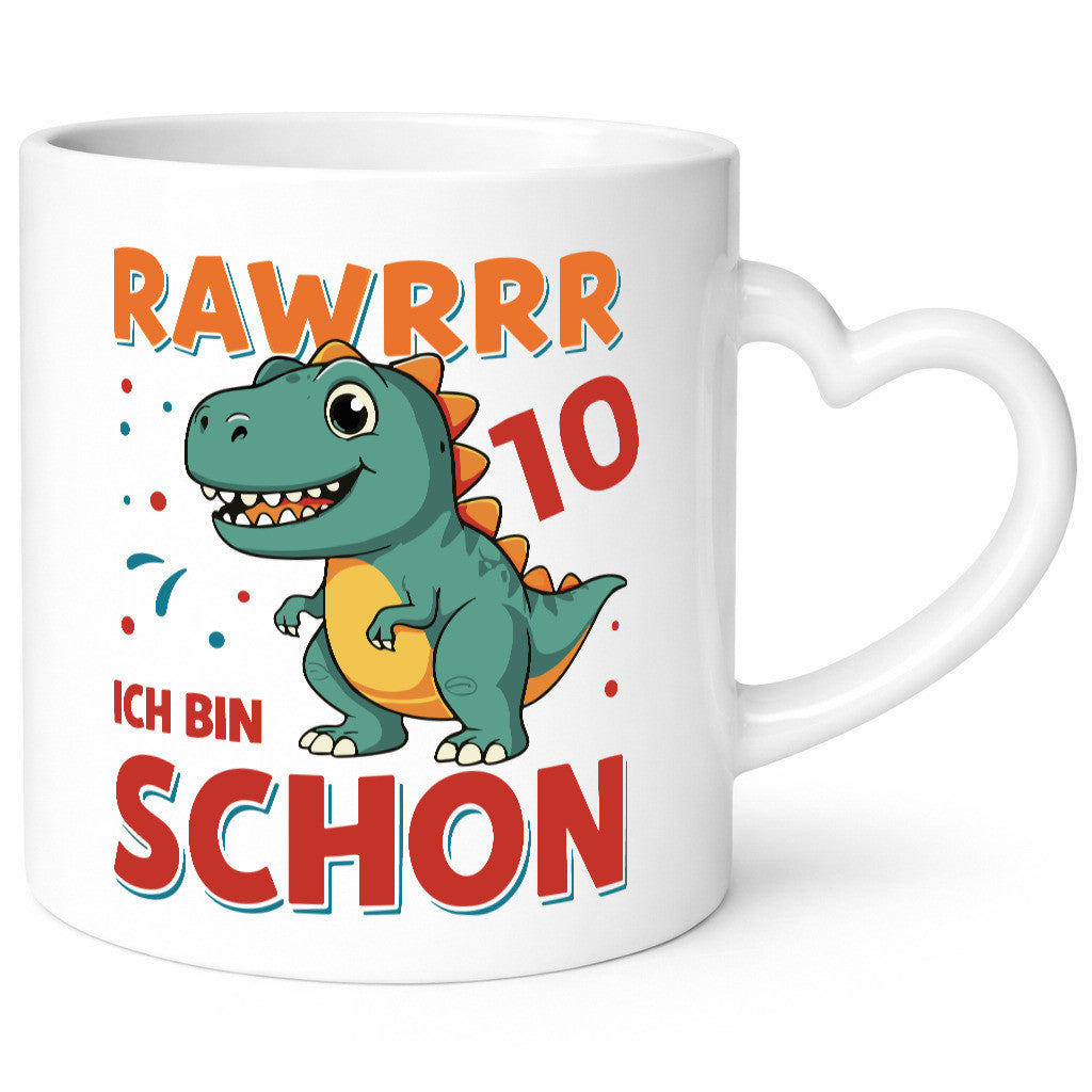 10. Geburtstag | 10 Jahre Raw ich bin schon T-Rex Geschenkidee Humor Tasse