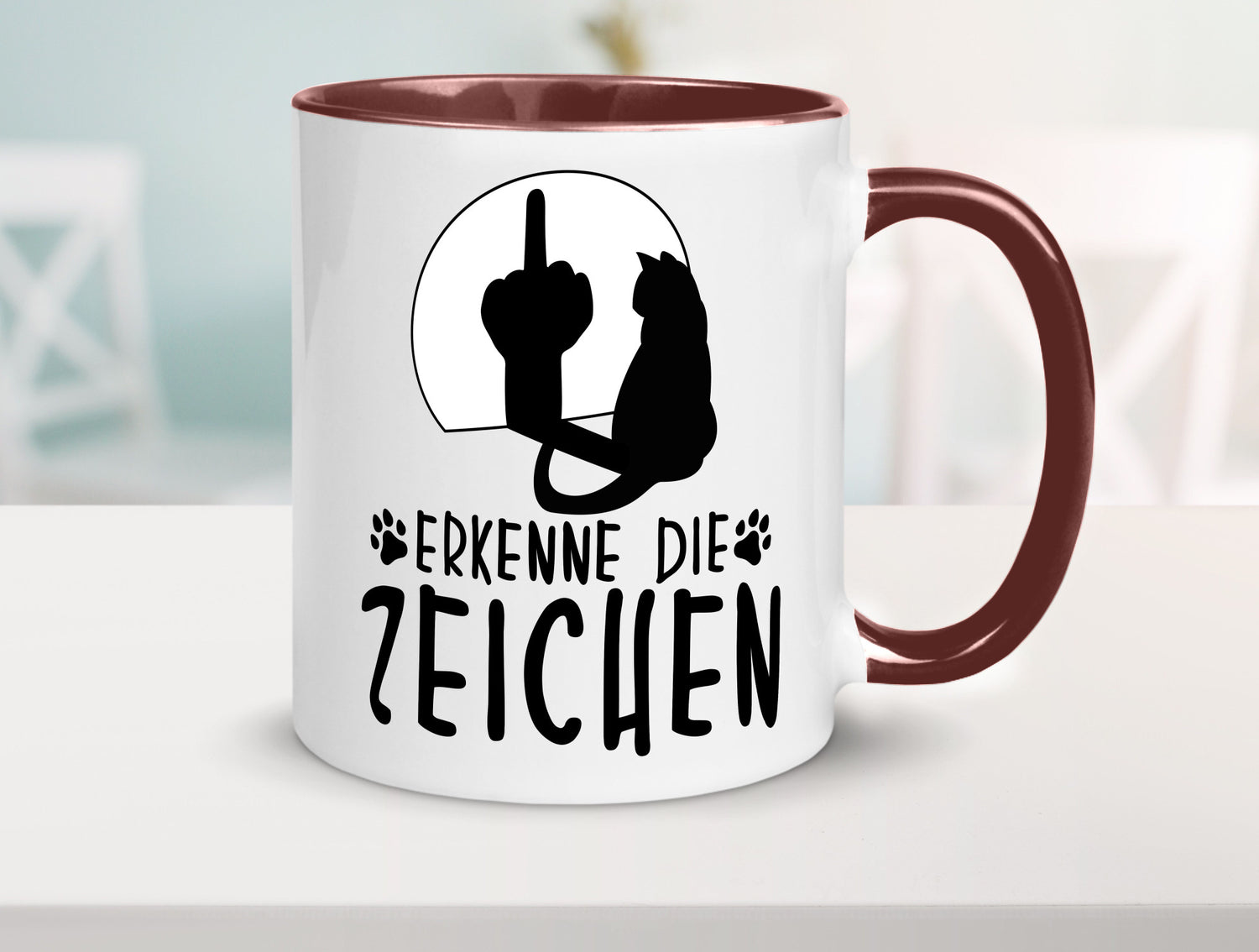 Erkenne die Zeichen | Katze Humor Tierliebhaber Geschenkidee Tasse
