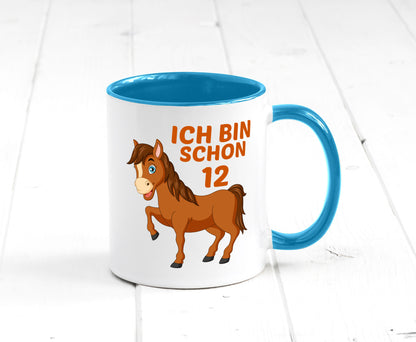 12. Geburtstag | Ich bin schon 12 Pferde Pony Geschenkidee Humor Tasse