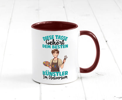 Im Universum: Künstler | Kunst Geschenkidee Humor Tasse