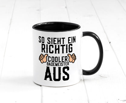 Richtig cooler Bademeister | Daumen hoch Schwimmbad lustig Humor Geschenkidee