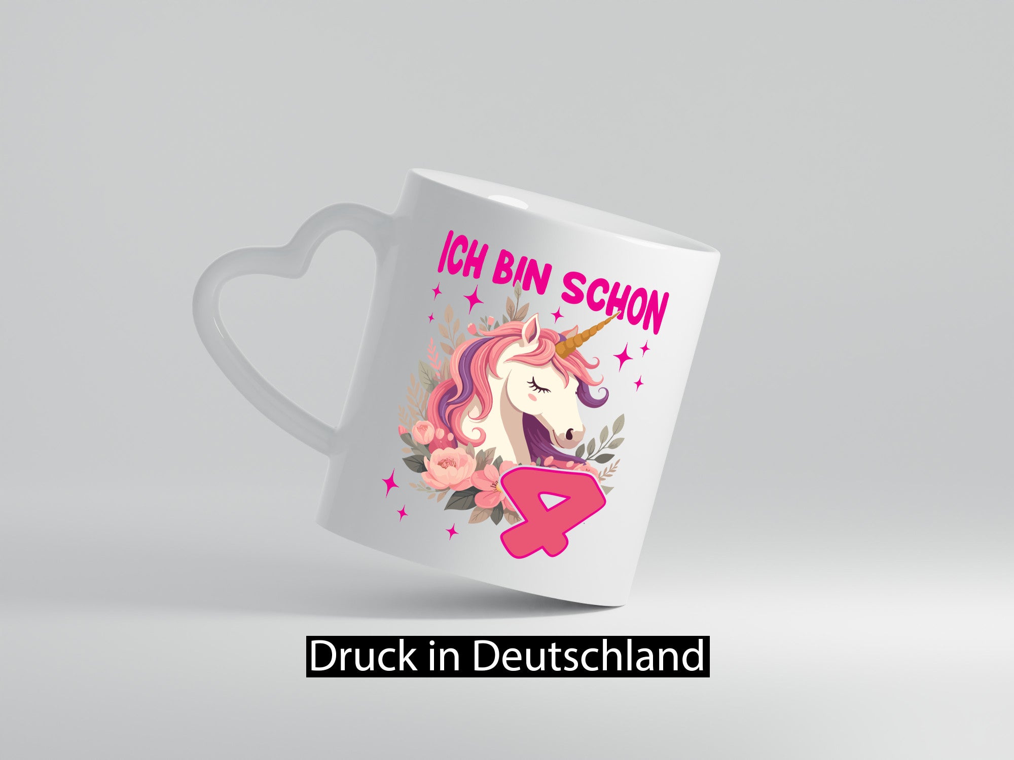 4. Geburtstag | 4 Jahre Einhorn Mädchen v2 lustig Geschenkidee Geschenk Tasse